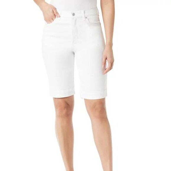 Gloria Vanderbilt Amanda Bermuda Shorts – White Size 16 - Picture 1 of 5